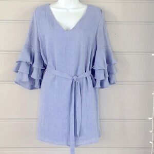 Light Blue Knee Length Summer Dress. L